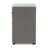  Tessa Modern Grey Fabric Upholstered 3 Drawer Nightstand with Chrome Knobs