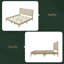 Lit plateforme en bois massif avec rotin-1318959733