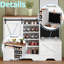 Armoire de rangement pour chaussures de 48 po de largeur comprenant un mini banc et un espace de rangement caché pour 15 paires de chaussures