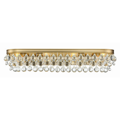 Masel 8-Light Dimmable Vibrant Gold Vanity Light