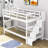 Olivarria Kids Twin Over Twin Wood Bunk Bed with Shelves-353173841