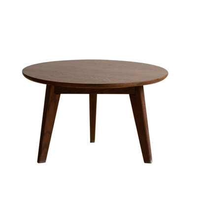 Solid Wood Coffee Table for Living Room, Natural Wood Center Table with Rounded Corners, Modern Accent Cocktail Table for Apartment, Family Room, and Lounge Spaces