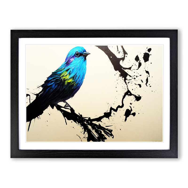 Awesome Bird - Framed Print, Black, 34cm H x 46cm W x 2cm D