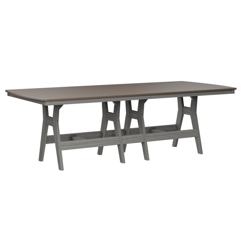Table rectangulaire à hauteur de comptoir 96 po Berlin Gardens Harbor, Bronze martelé, H 35,5 po x l 96 po x P 44 po