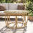 26.8'' W Indoor Outdoor Coffee Table, Round Aluminum Patio Side Table with PE Wicker and Glass Top