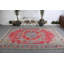 Grand tapis Oushak turc antique rouge idéal pour rehausser le décor du salon et du salon