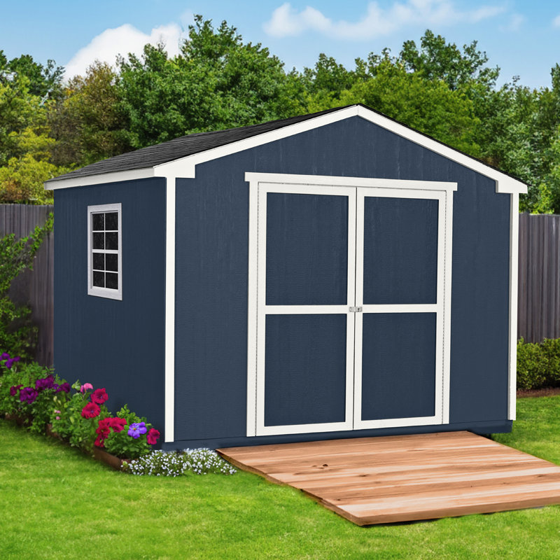 Charleston Wood Storage Shed, 10 ft. W x 8 ft. D, With Floor (Professional Installation Included), 10' W x 8' D, Yes, Yes