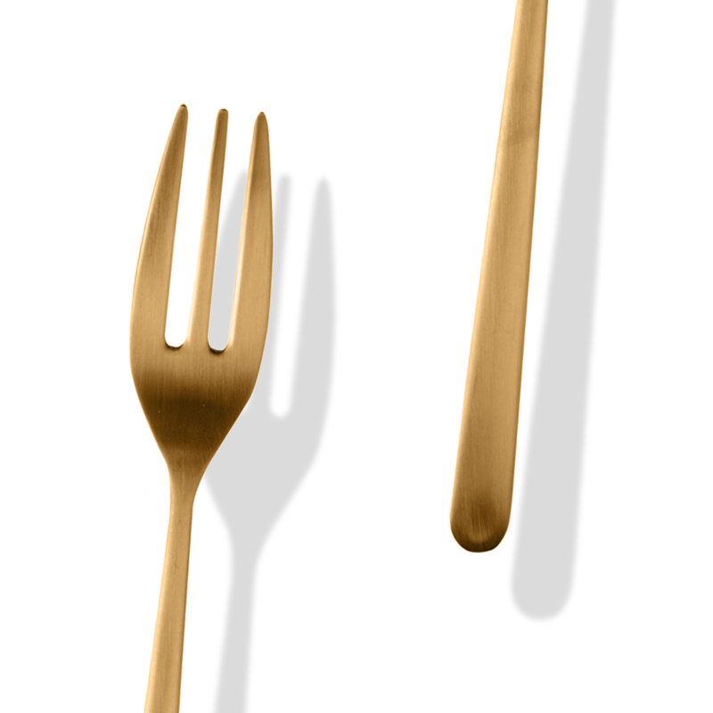 Linea 2 Piece Stainless Steel Hostess Set, Ice Gold