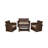 Tisdale 4-Piece UV Resistant Outdoor Conversation Set with Cushions-49646173-49959816