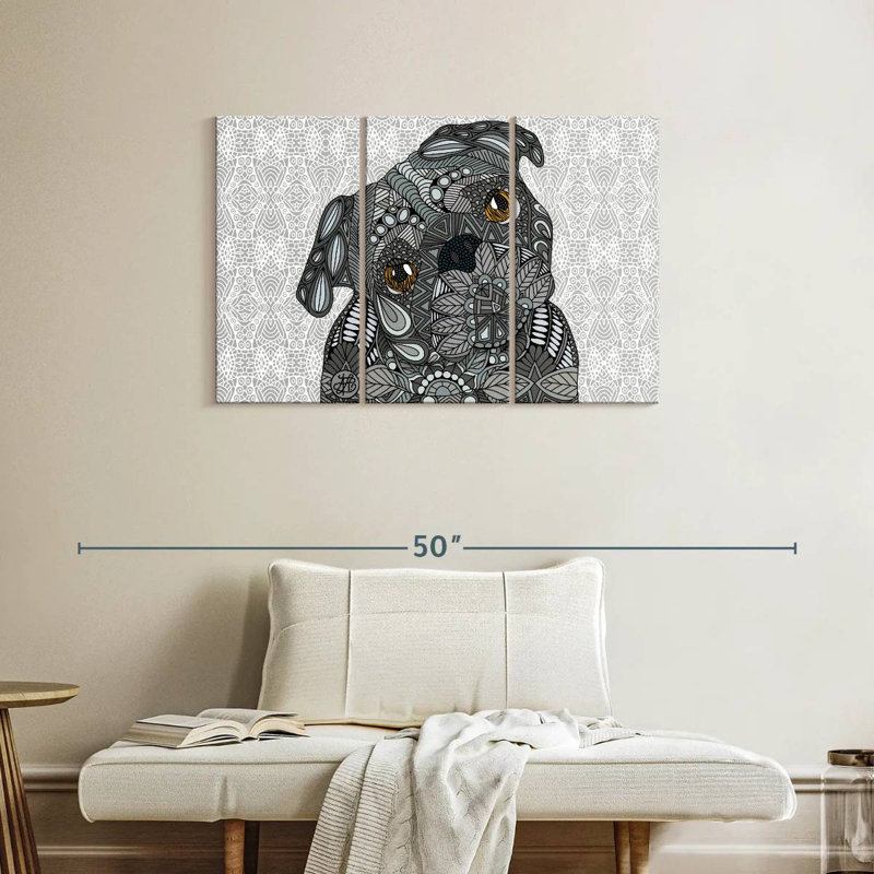 Brampt Black Pug, 24" H x 38" W