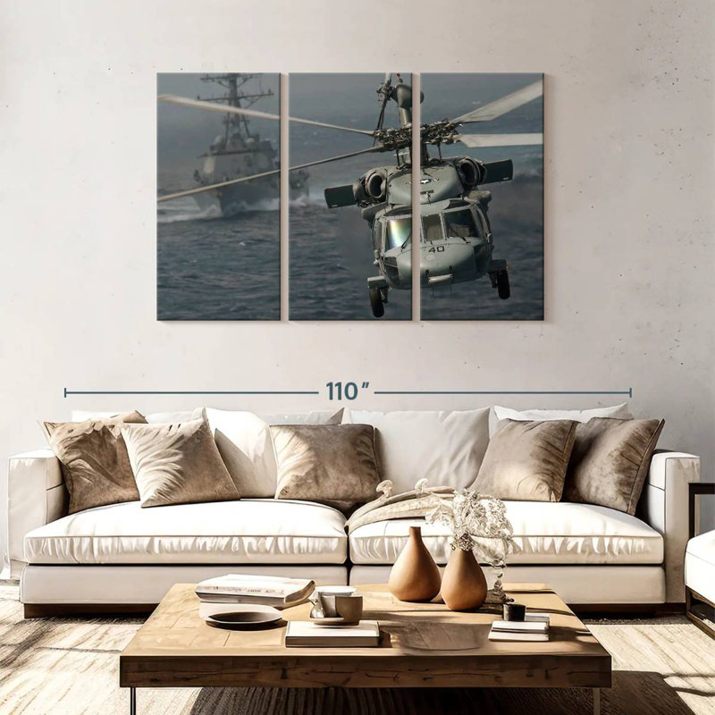 Mait Knighthawk Helicopter, 48" H x 74" W