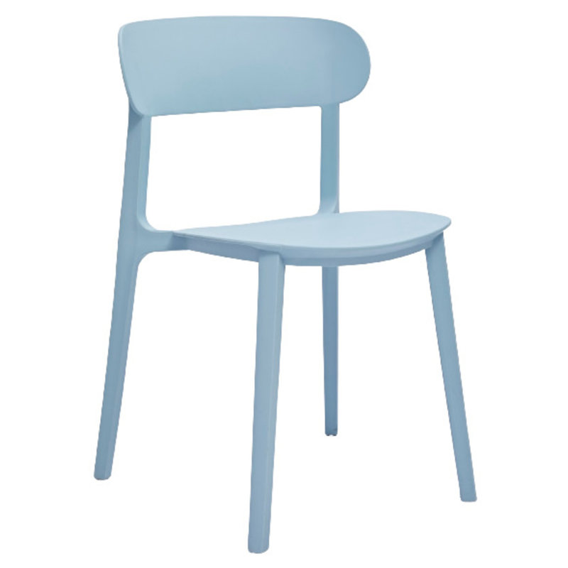 Chaise d'appoint empilable Bryany, Bleu