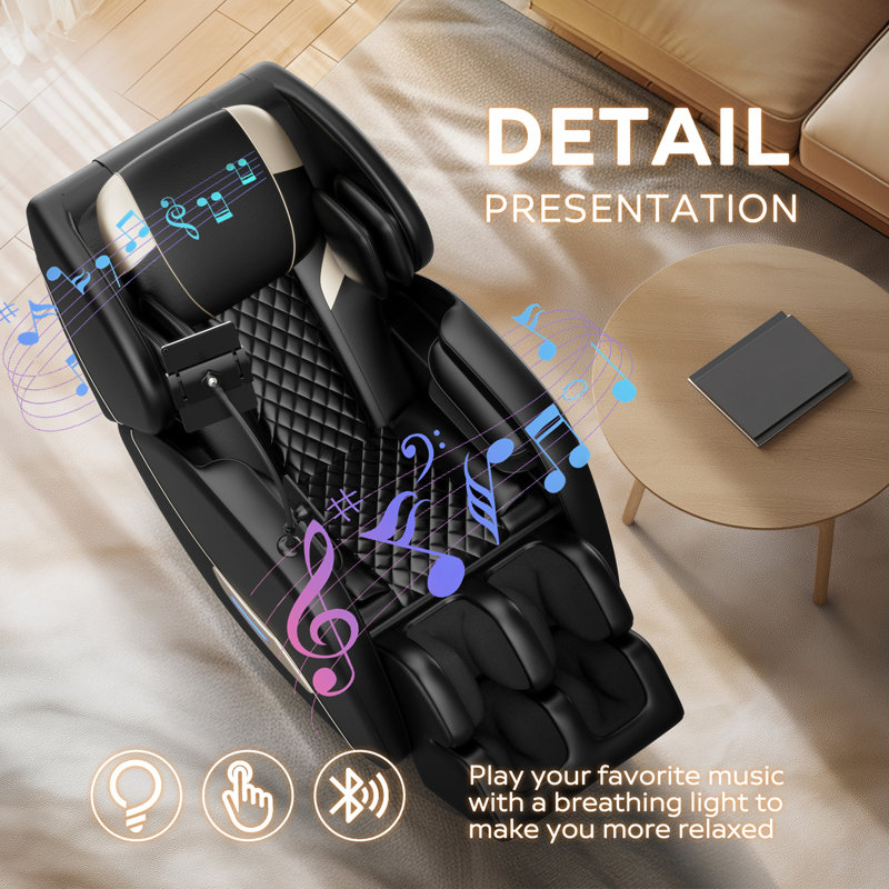 Fauteuil de massage inclinable sans gravité avec pression d'air corporelle complète