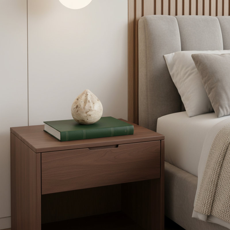 Sculpture de table abstraite moderne en marbre beige 3 "3"