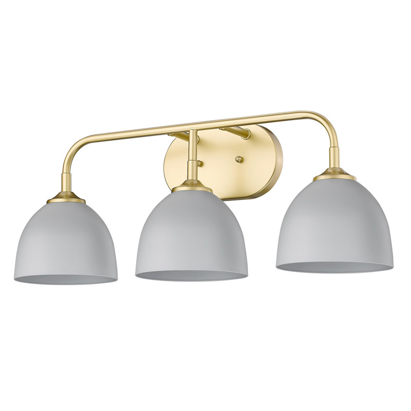Ringwood 3 - Light Dimmable Vanity Light, Matte Gray, Olympic Gold