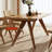 European style solid wood dining table set.-105643092