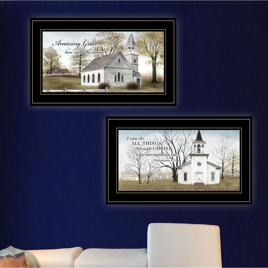 "Amazing Grace" Framed Wall Art for Living Room, Bedroom & Farmhouse Wall Decoration by Billy Jacobs August Grove® 