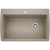Diamond SILGRANIT 33.5" L x 22" W Super Single Drop-in/Undermount Kitchen Sink