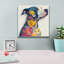 Toile épique Graffiti «Floral Pitbull» par Ann Klee, 12 po x 12 po-117053144