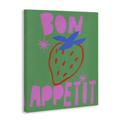 Art mural contemporain sur toile Bon Appetit, design par House of Lulu