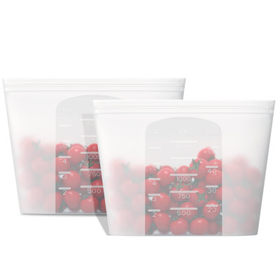 Ensemble de grands sacs de rangement en silicone réutilisables pour 53 oz