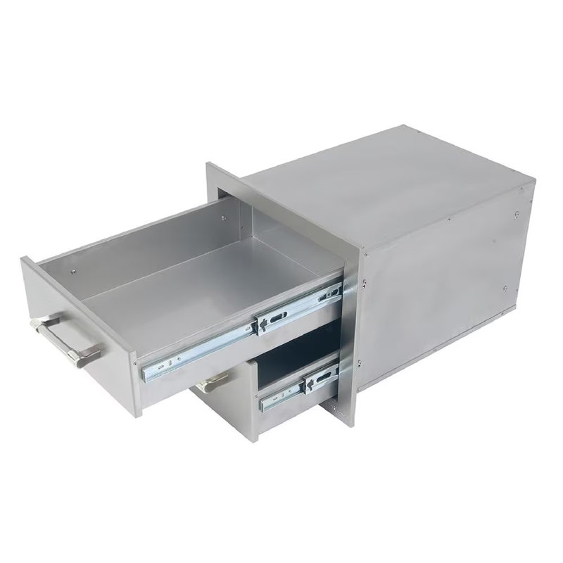 Alfresco 17" Stainless Steel Soft-Close Double Drawer