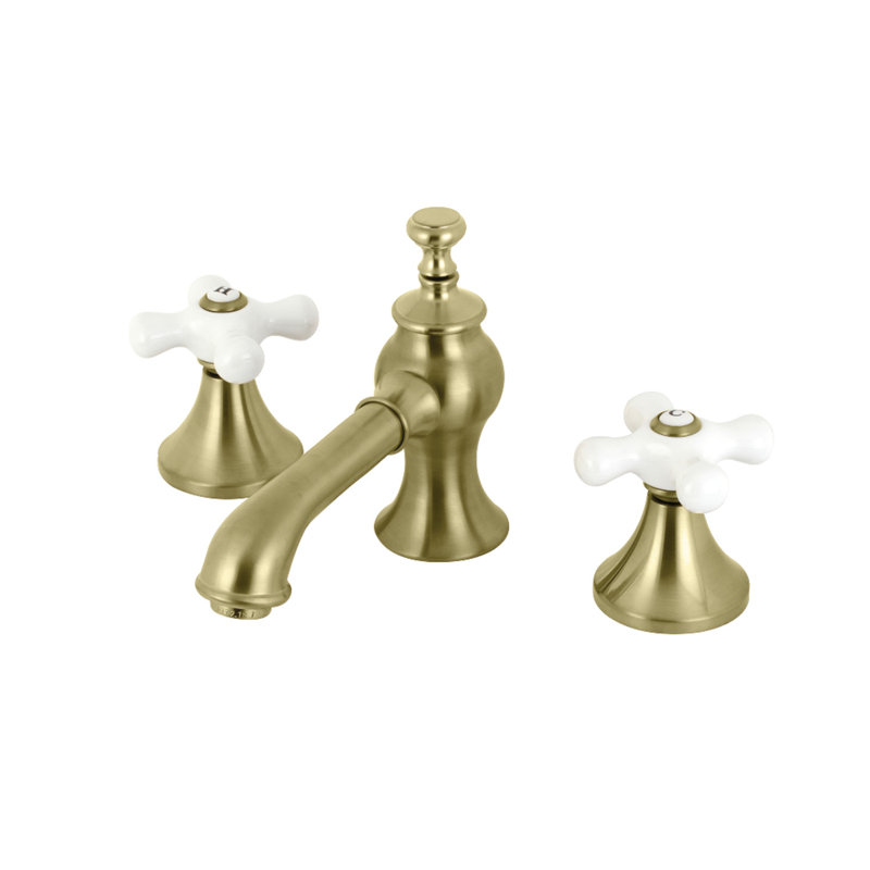 Robinet de salle de bain rétro avec ensemble de drain Vintage, Laiton satiné