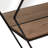 Metal 24" Hexagon Wall Shelf with Mirror, Brown 23.6"H - 26.8" x 5.9" x 23.6" - 27" x 6" x 24"