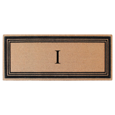 Monogrammed Triple Classic Border Natural Coir Door Mat with PVC Backing – Heavy-Duty, Anti-Shed & Easy to Clean