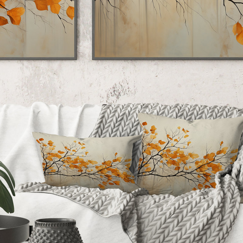 Coussin décoratif Amber Autumn Leaves