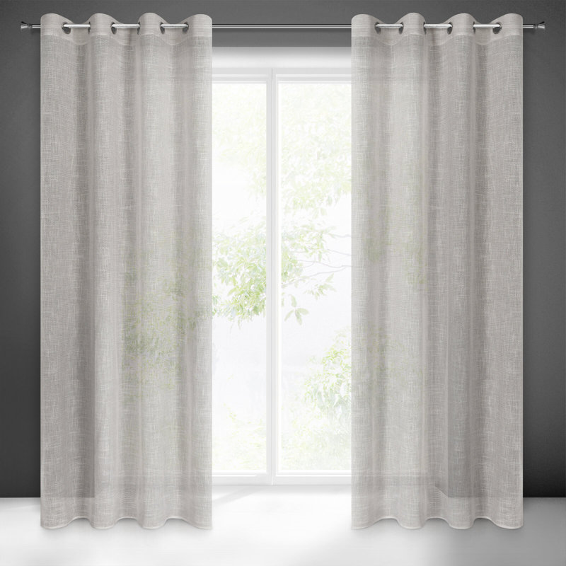 Wicksham Semi Sheer Curtains Single Panel