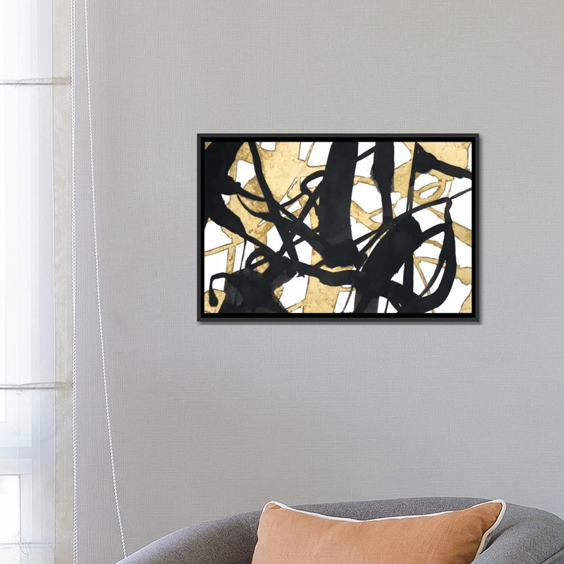 «Embellished Luxe», impression sur toile, H 18 po x l 26 po x P 1,5 po, Toile avec cadre noir, Pas de tapis