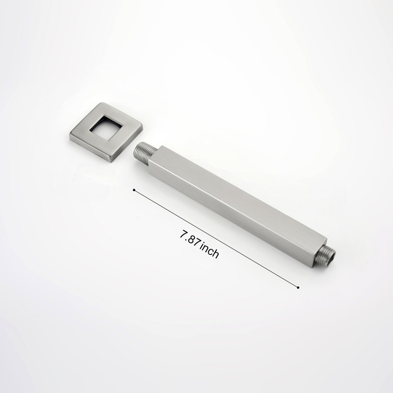 Bras de douche avec bride, fils coniques 1/2 NPT, bras de pomme de douche à pluie, bras d'extension de douche fixé au plafond