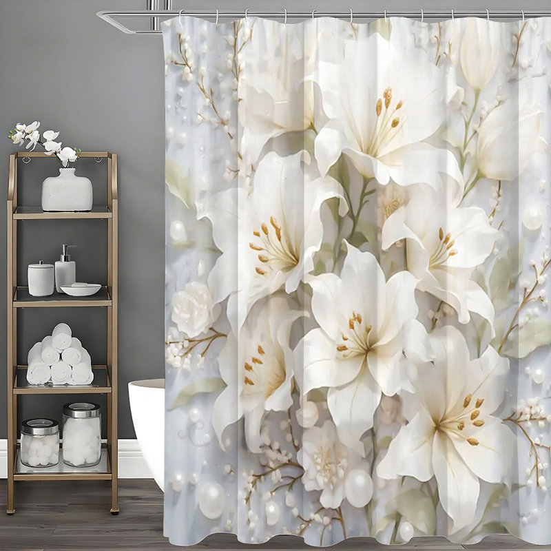 Shower Curtains with Hooks Included