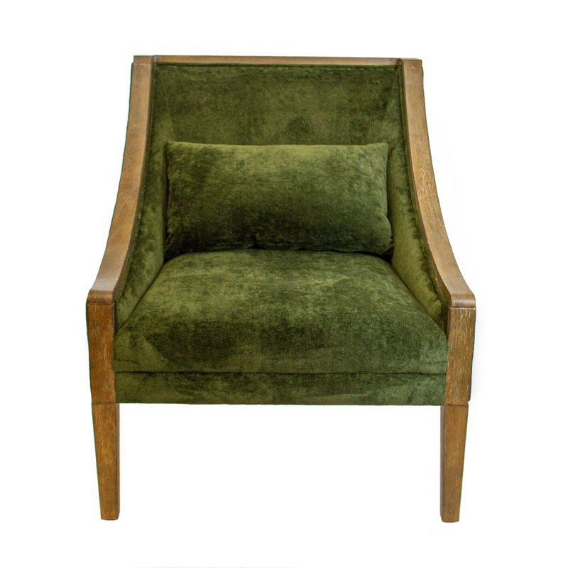 OS Home Occasional Side Accent Chair, Green Polyester Blend