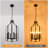 Mid-Century 6-Light Dimmable Cage Pendant Light-70616081