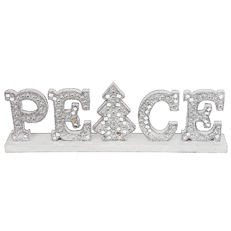 Motif de Noël en argent et diamant Peace