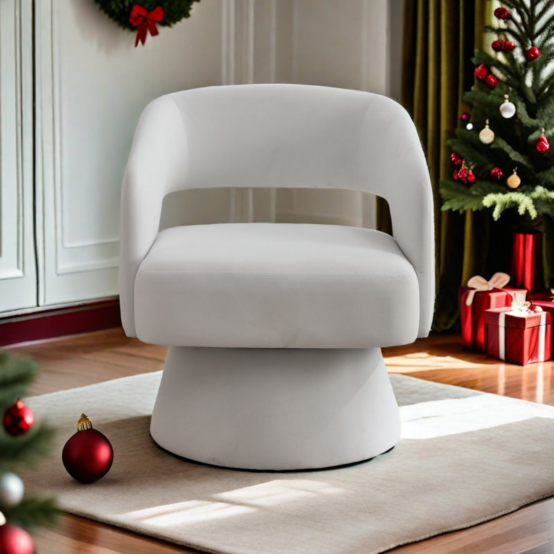Fauteuil d'appoint pivotant Modern, Beige