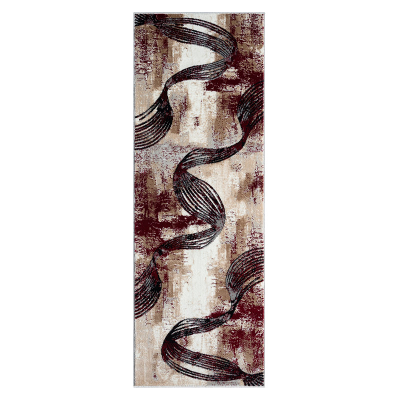 Vladya Abstract design Area Rug, Runner 2'8" x 7'10"