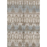 Himalayan Damask Area Rug in Blue/Brown