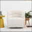 Chaise pivotante Walden - Velours crème