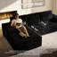 Canapé d'angle moderne en forme de L avec méridienne, canapé compressé avec tissu à fils argentés brillants, aucun montage requis-117448923-117448924
