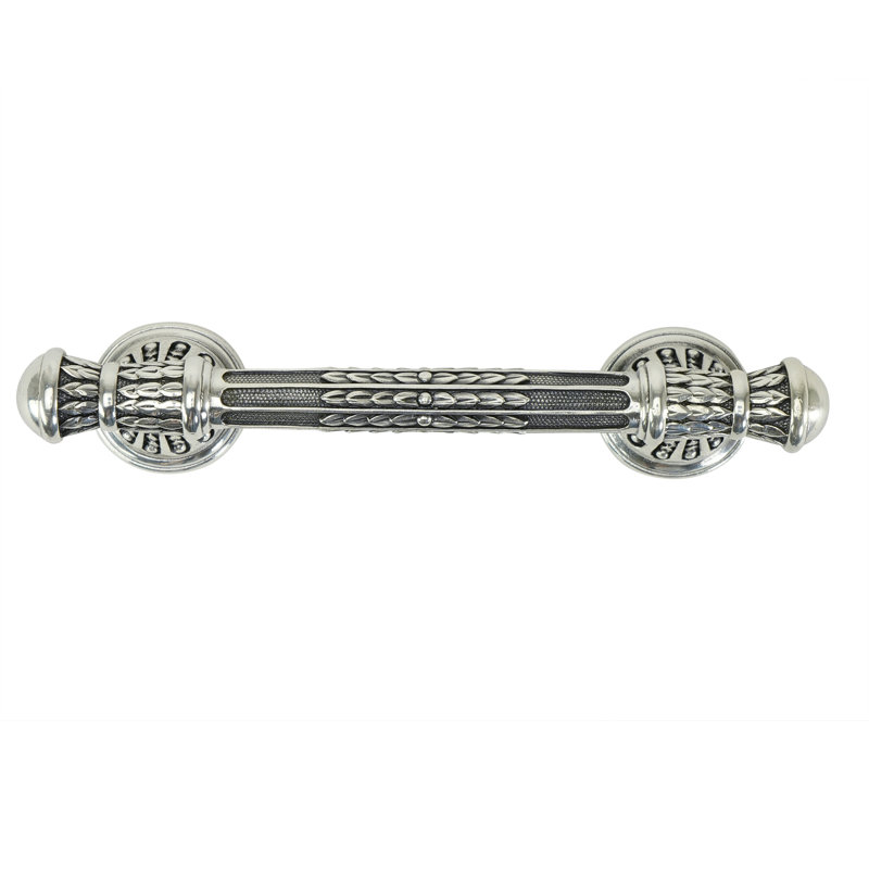 ASTORIA 3-1/2" CENTER TO CENTER PULL IN BURNISHED PLATE, Silver