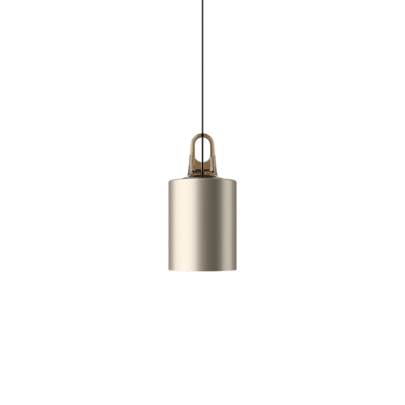 Lodes JIM Cylinder Suspension Lamp Line-V, Matte Champagne/Honey