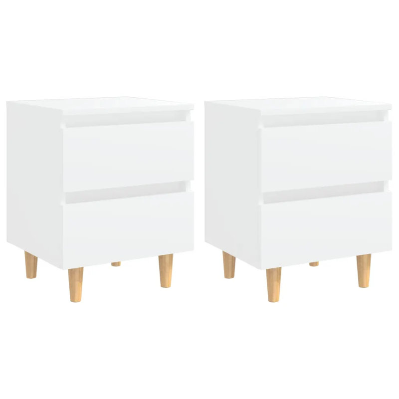 Sela 40cm W Bedside Table, White