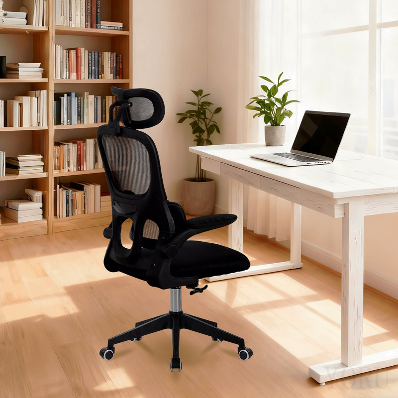 High Back Ergonomic Office Chair, Big And Tall Mesh Desk Chair With Wheels, Tilt Function, 3d Headrest, Lumbar Support, Swivel Rolling Computer Chair For Task, Home Office, Black