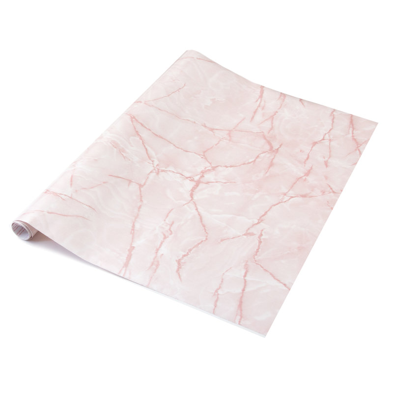 Neace 2m x 67.5cm Peel & Stick Wallpaper Roll, Marble Pink