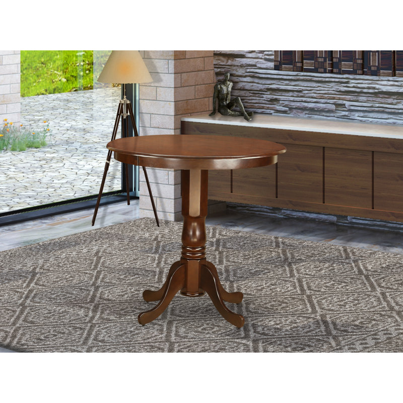 Jackson Counter Height Dining Table - a Round Dinner Table Top with Pedestal Base, Mahogany, 36" L x 36" W, Mahogany