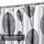 Rideau de douche noir et blanc avec 12 crochets-1496361919