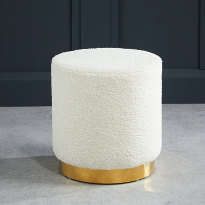Montgomeryville 41cm Wide Round Solid Colour Pouffe